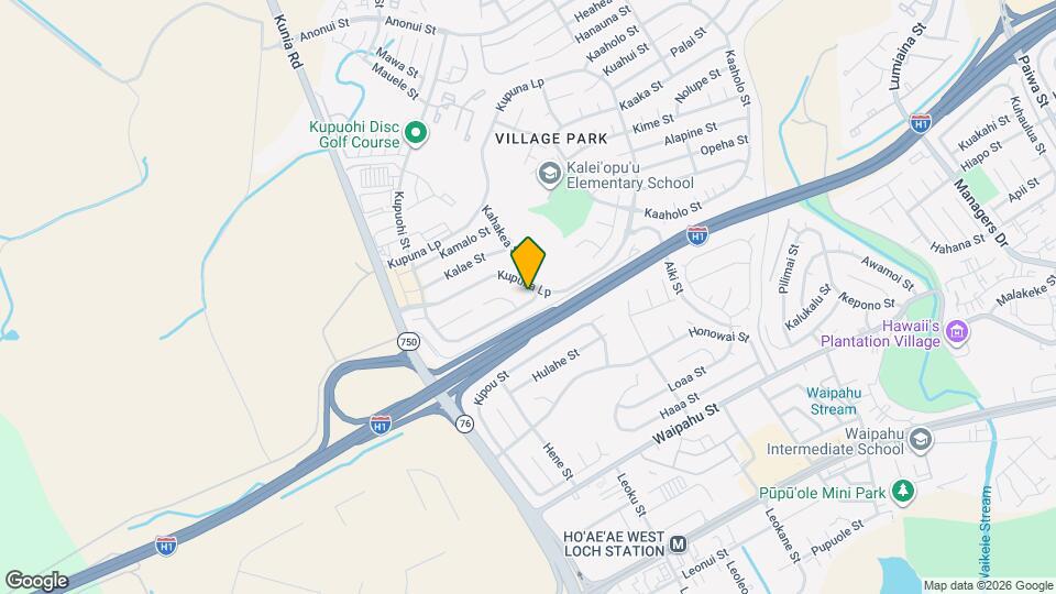 94-826 Kupuohi St Mapa y Detalles de la Ubicación