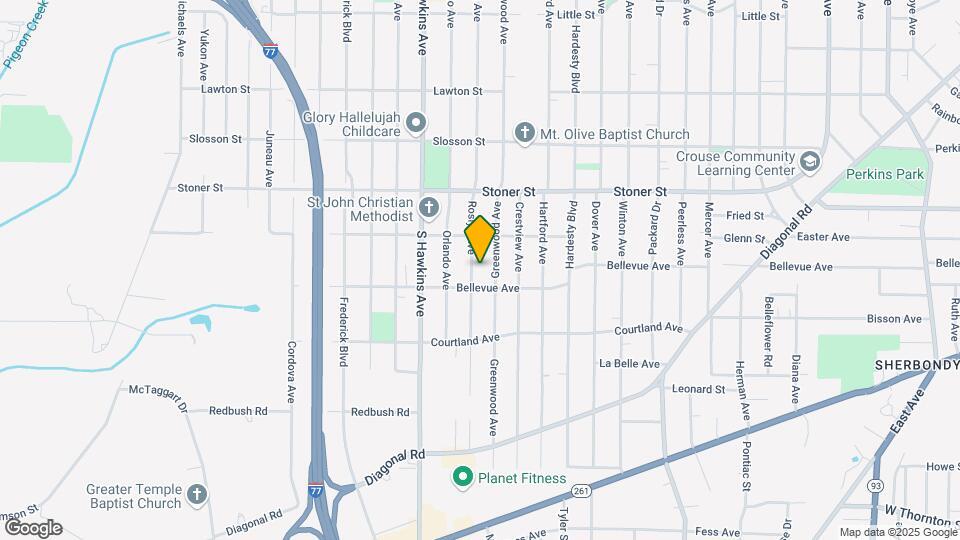 1261-1277 Roslyn Ave Map and Location Details