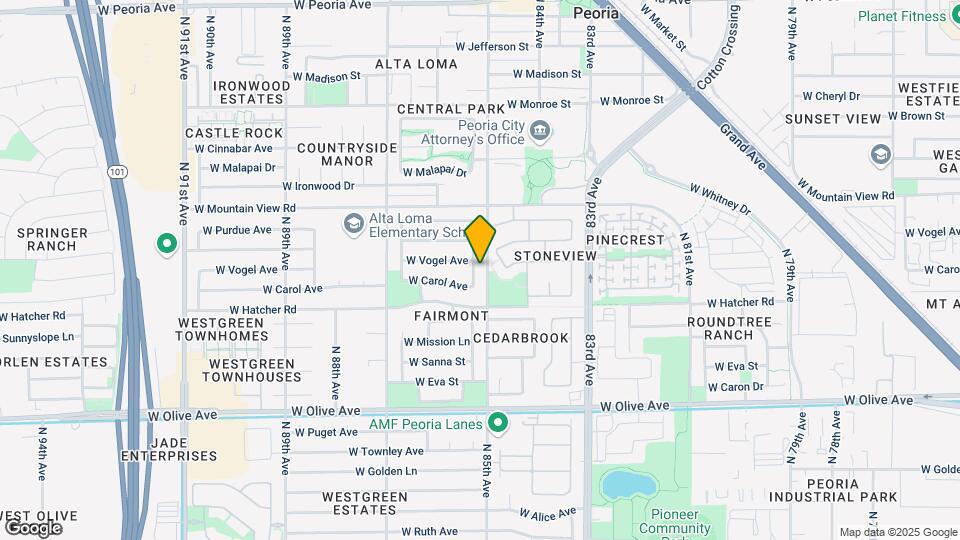 9551 N 85th Dr Map and Location Details