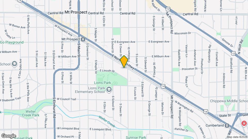 501 E Prospect Ave, Unit Apt 1D Map and Location Details