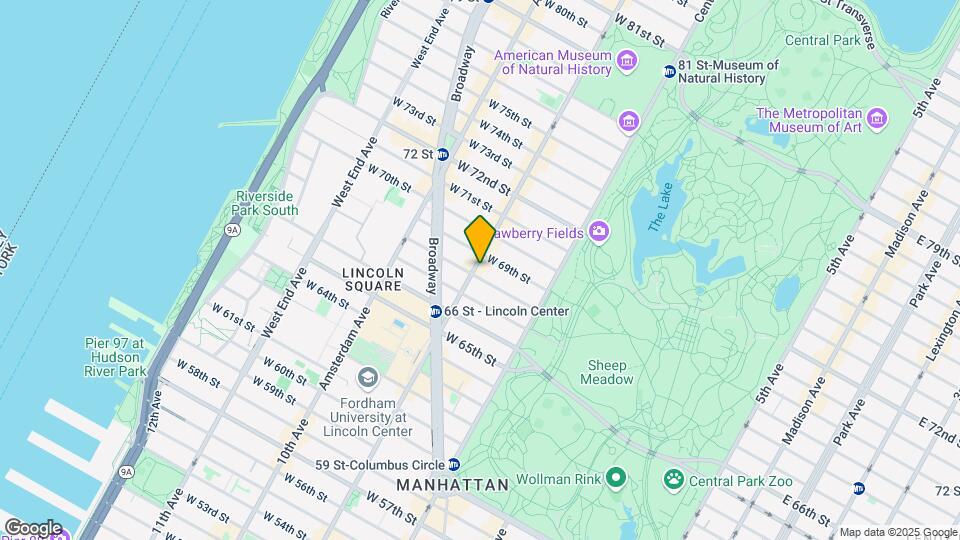 77 W 68th St Map and Location Details