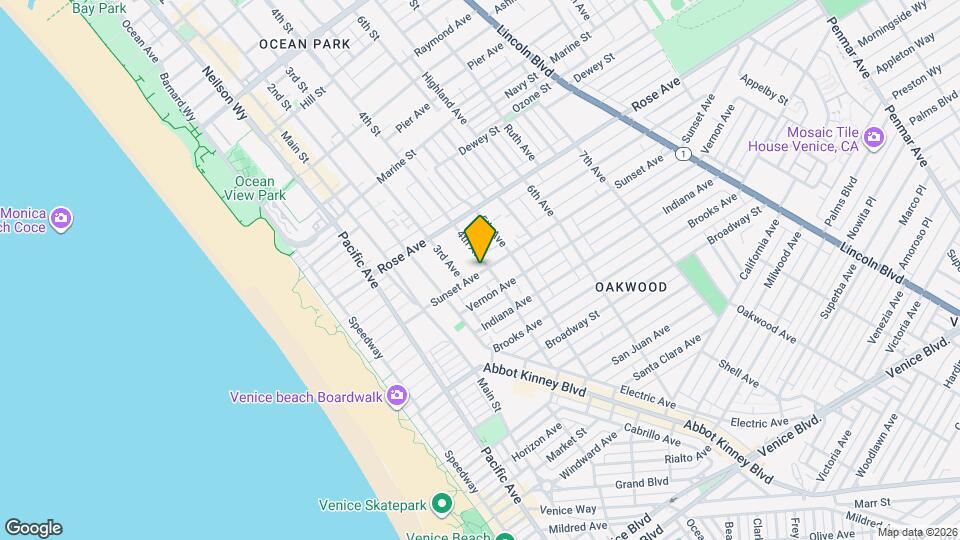 351 Sunset Ave Map and Location Details