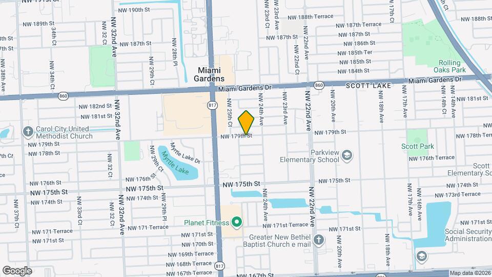 2460 NW 179th St Mapa y Detalles de la Ubicación