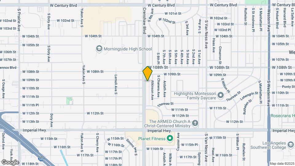 10930 Crenshaw Blvd Map and Location Details