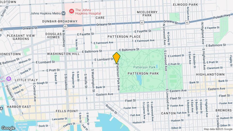 130 S Patterson Park Ave Mapa y Detalles de la Ubicación