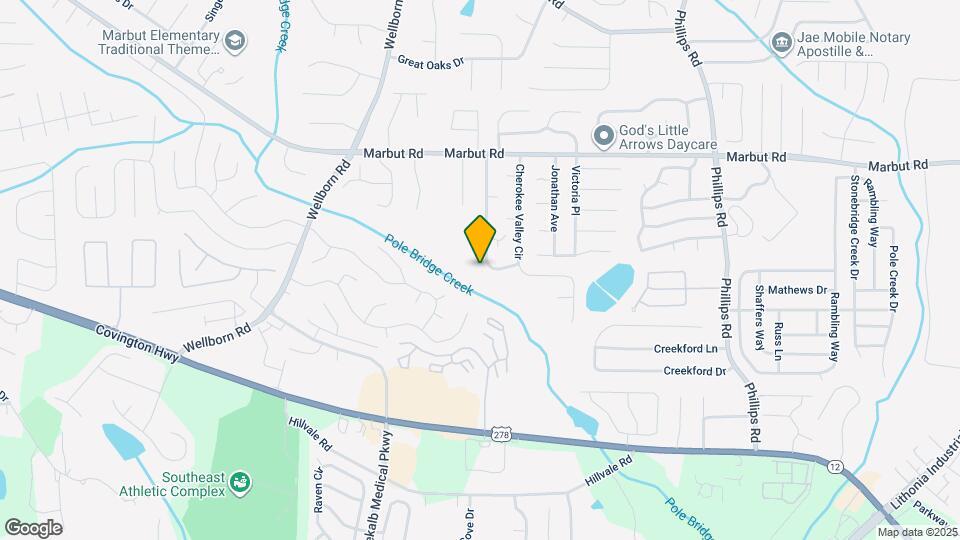 2227 Cherokee Valley Cir Map and Location Details