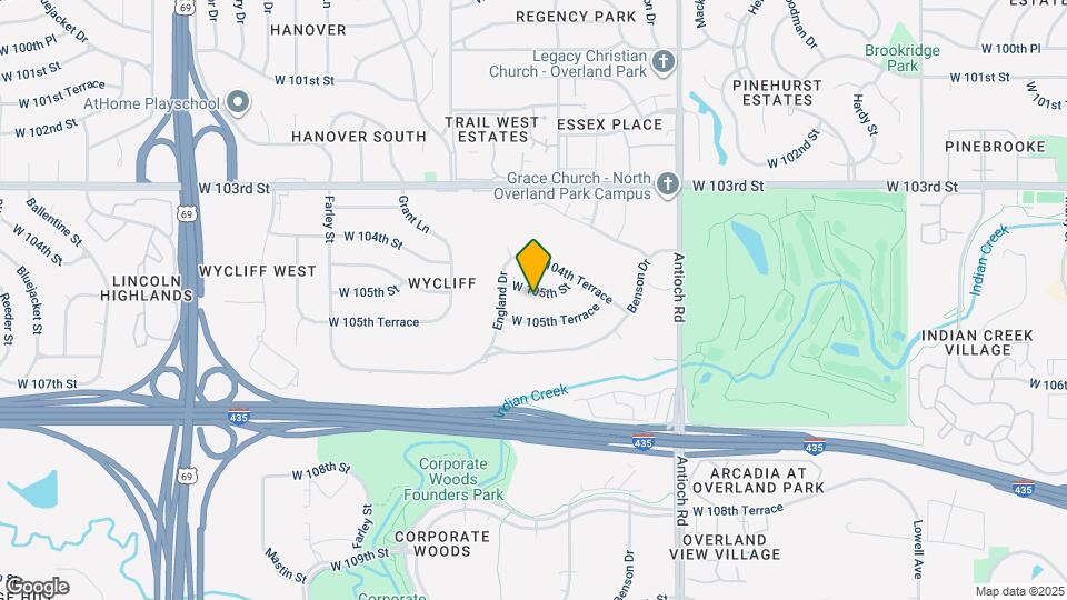 9011 W 105th St Map and Location Details