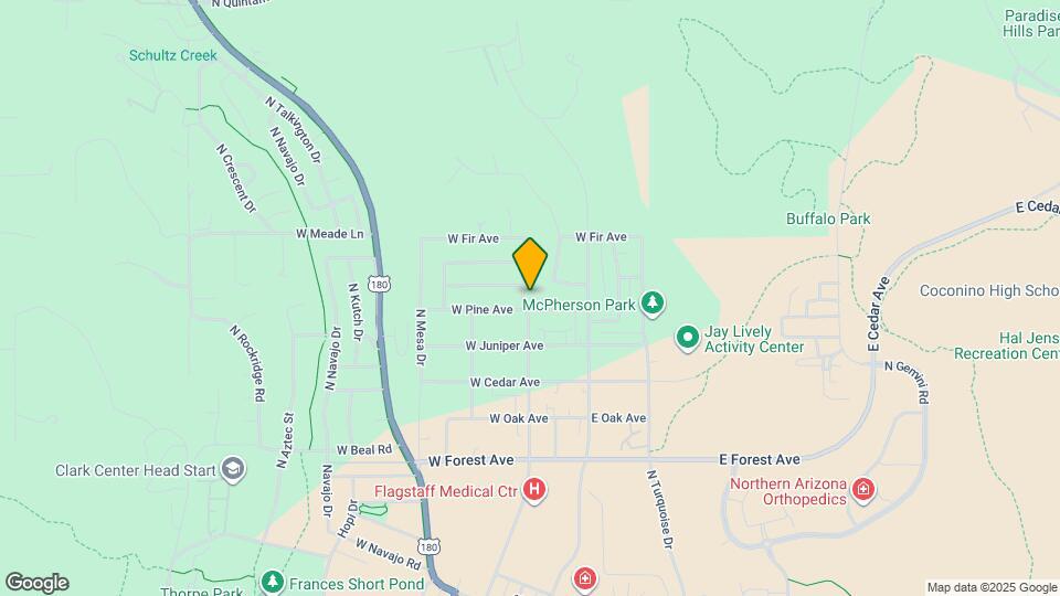 1804 N Beaver St Mapa y Detalles de la Ubicación