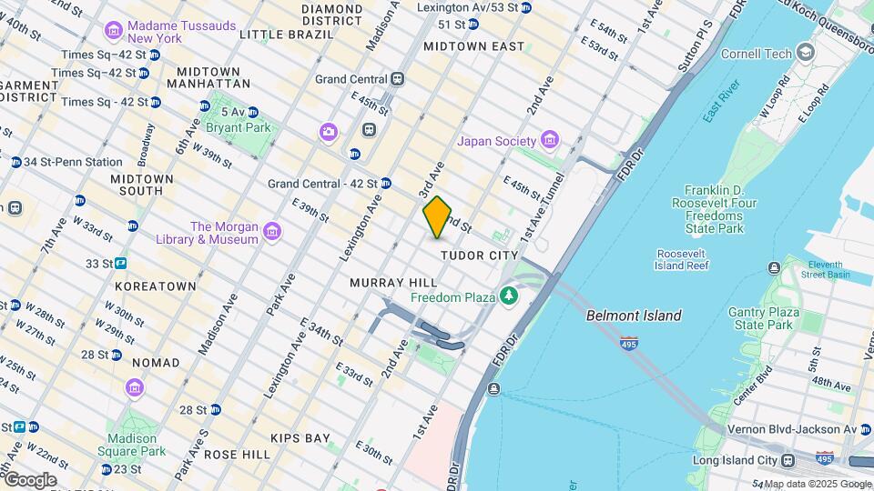235 East 40th Street Mapa y Detalles de la Ubicación