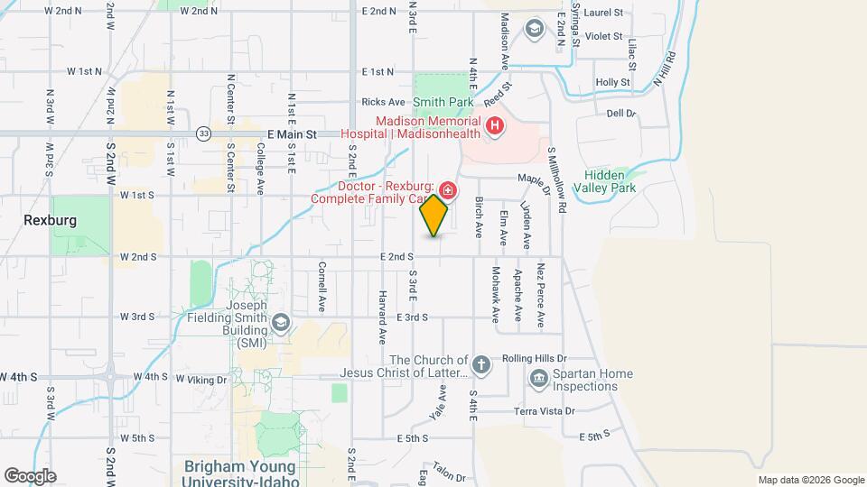 164 Rosewood Dr, Unit Less than 1/4 mile to BYU-I Map and Location Details