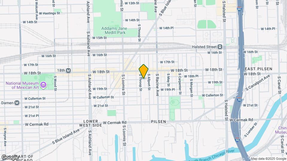 1833 S Throop St Map and Location Details