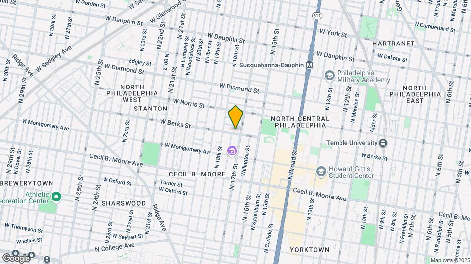 1715 W Berks St Map and Location Details