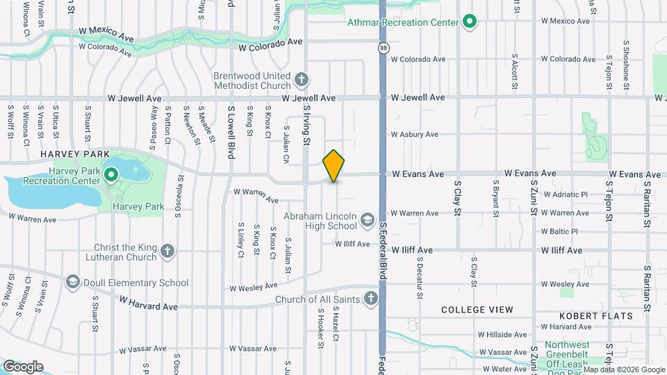 2105 S Hazel Ct Map and Location Details