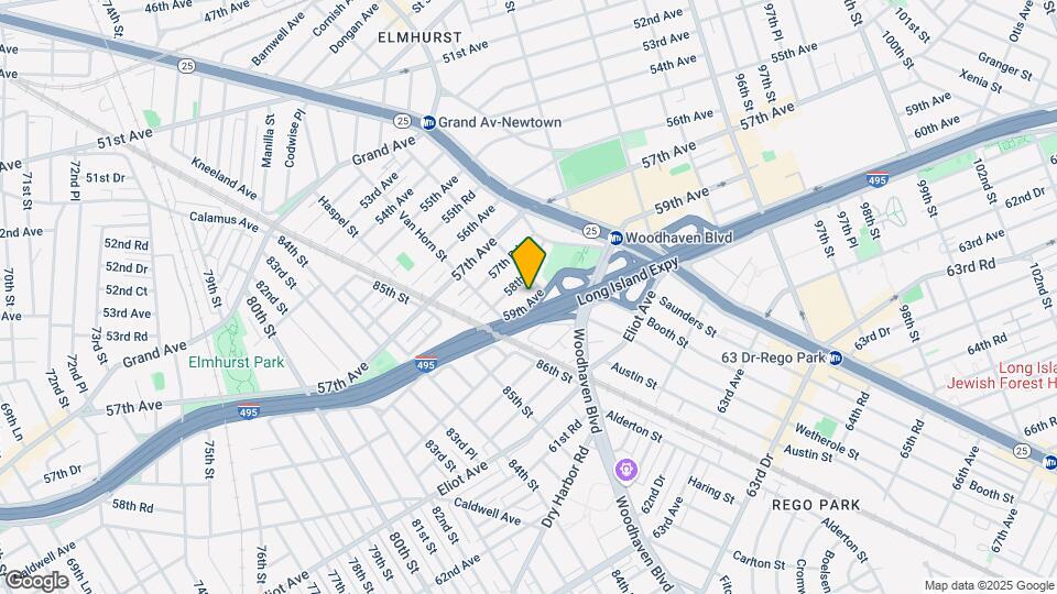 86-33 59th Ave-Unit -1F Map and Location Details