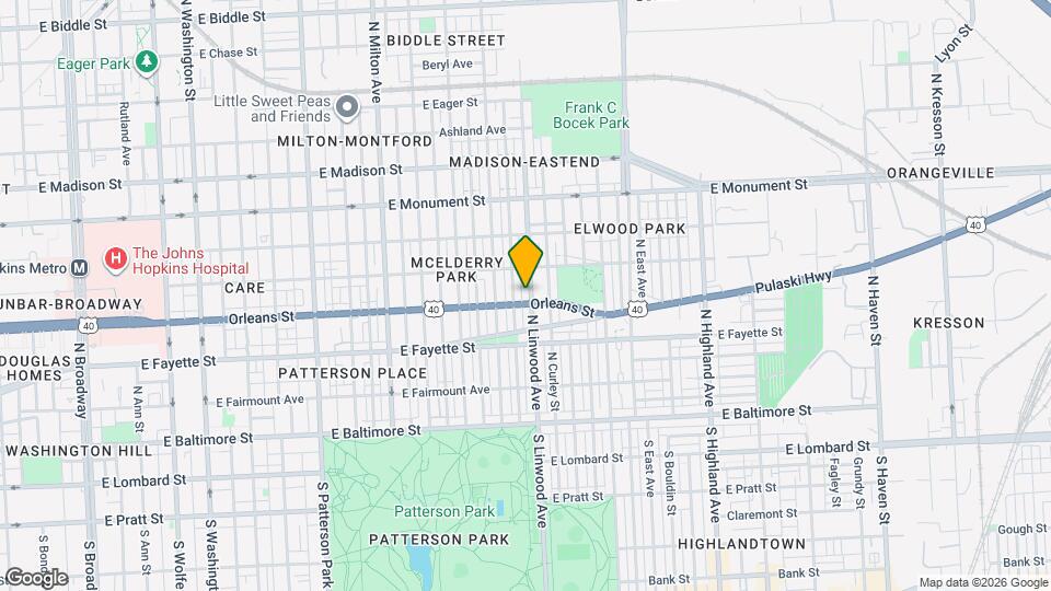 410 N Linwood Ave Map and Location Details