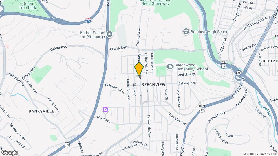 1410 Beechview Ave Map and Location Details