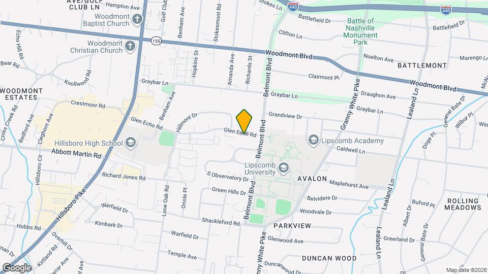 1613a Glen Echo Rd Mapa y Detalles de la Ubicación