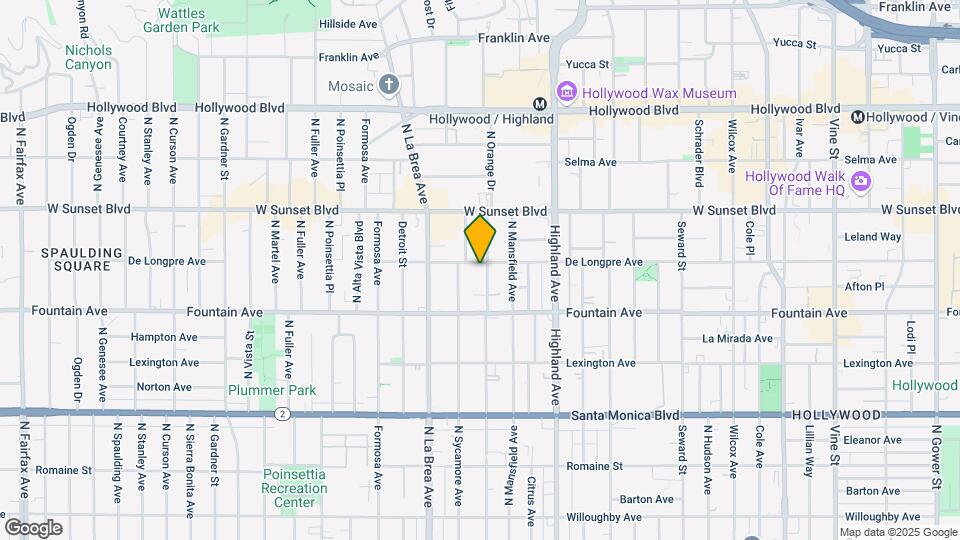 1351 N Orange Dr, Unit 210 Mapa y Detalles de la Ubicación