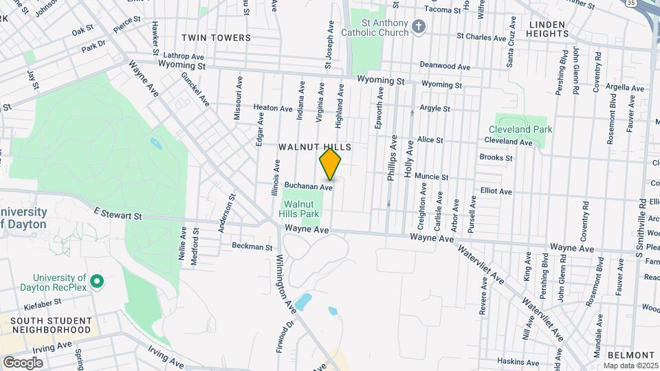 1271 Highland Ave Map and Location Details