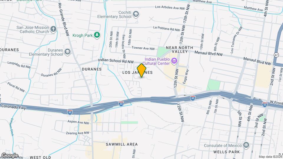 1700 Violetas Rd NW Map and Location Details
