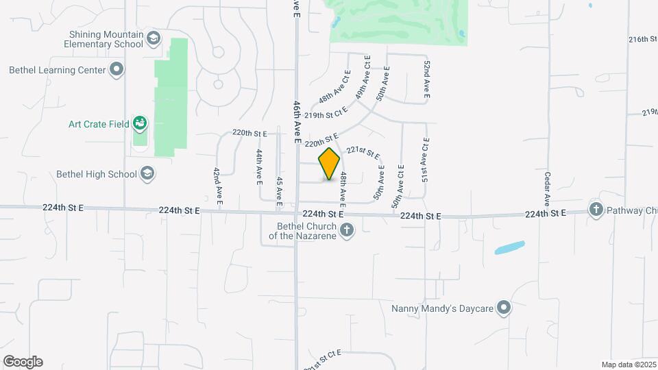 22219 47th Ave E Map and Location Details