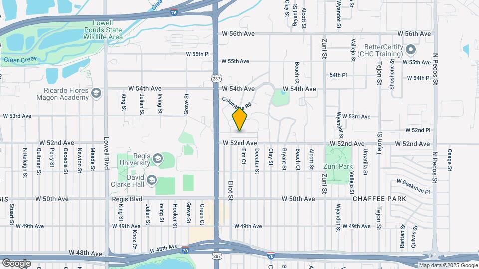 2860 W Parkside Pl Map and Location Details