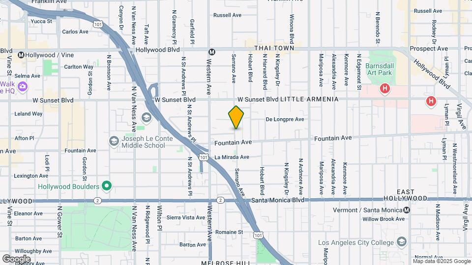 1332 Serrano Ave Map and Location Details