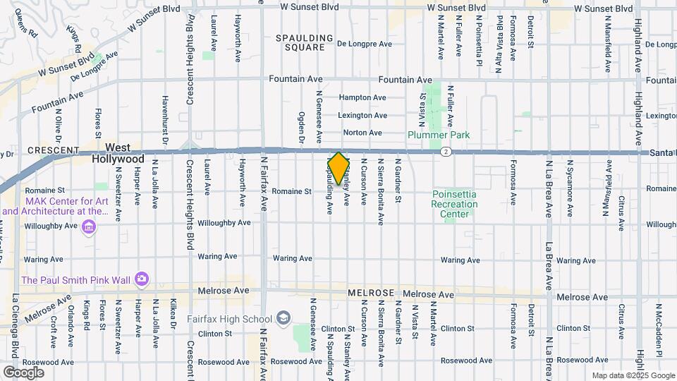 7711 Romaine St Map and Location Details