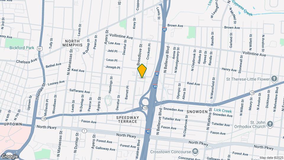 1082 Palmetto Ave Map and Location Details