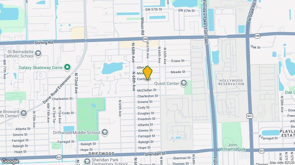 6701 Pershing St Map and Location Details