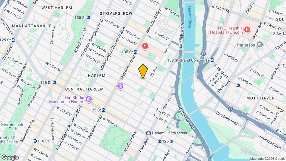 10 W 132nd St Mapa y Detalles de la Ubicación