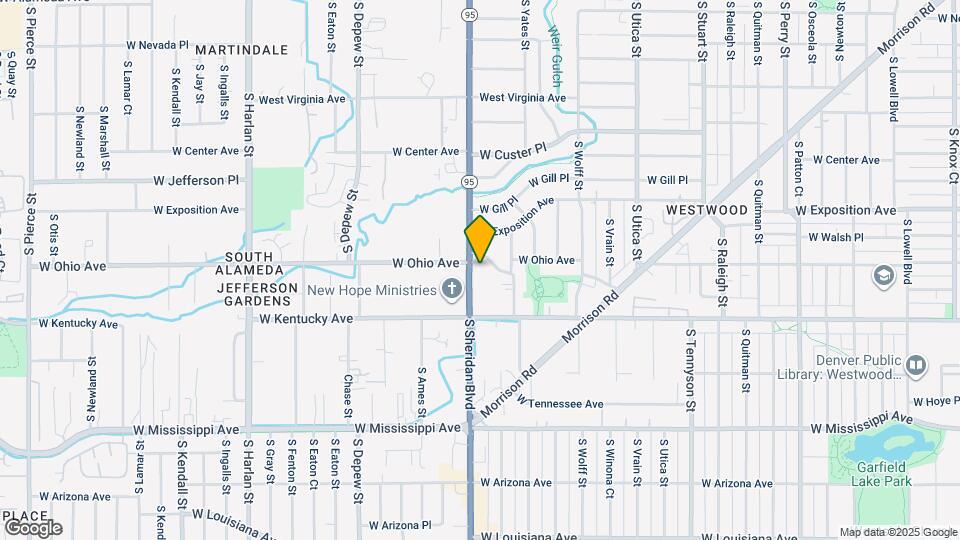 810 S Sheridan Blvd Map and Location Details