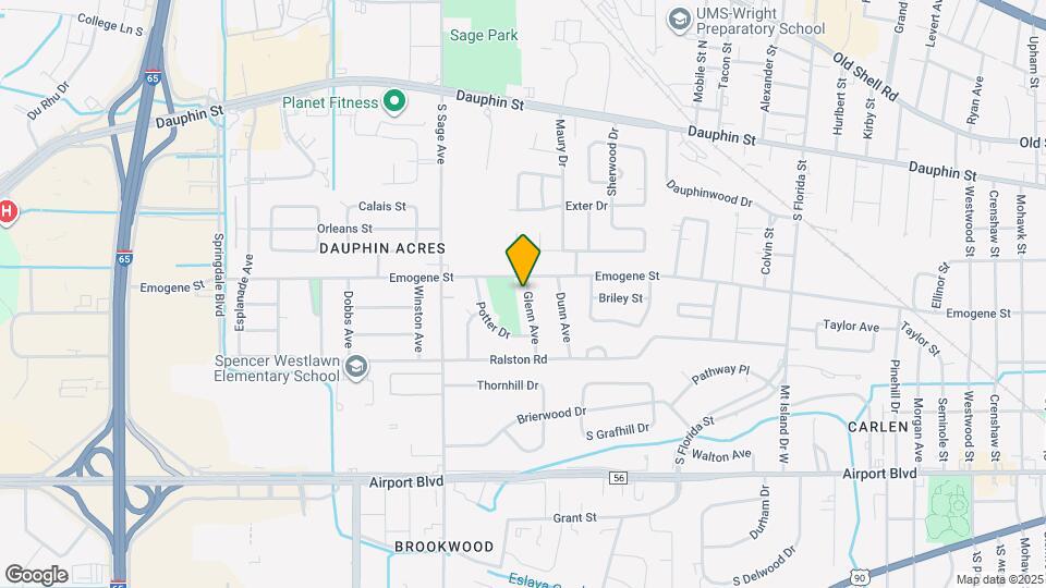 154 Glenn Ave Map and Location Details