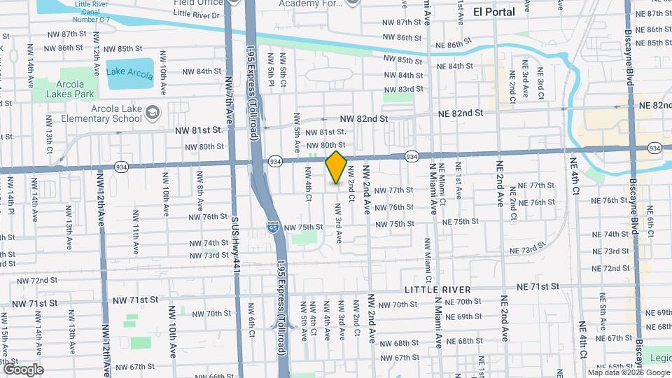 7710 NW 3rd Ave Map and Location Details