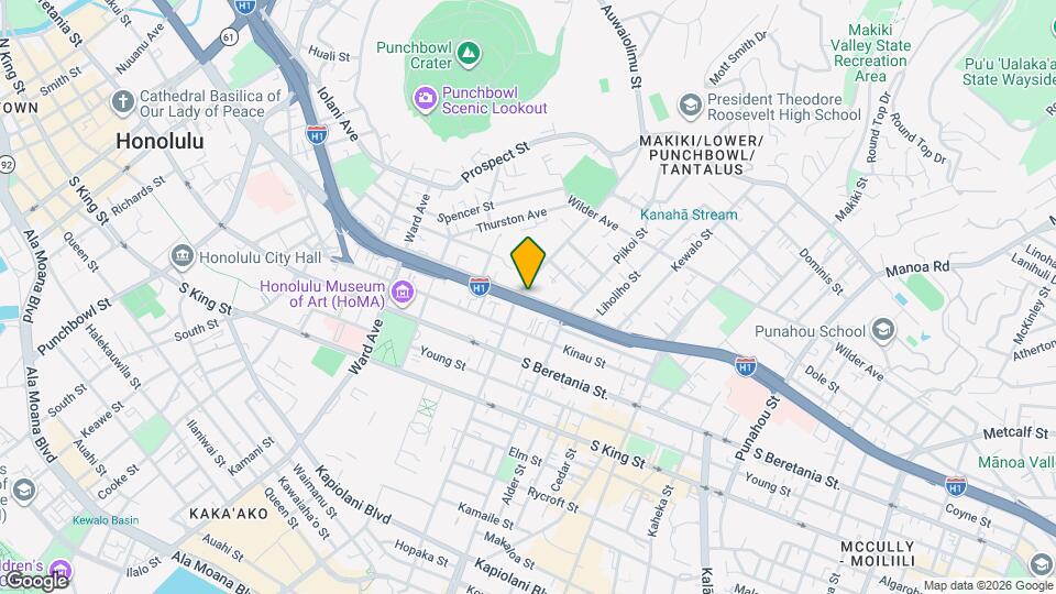 xx48 Lunalilo St, Unit 3E Map and Location Details