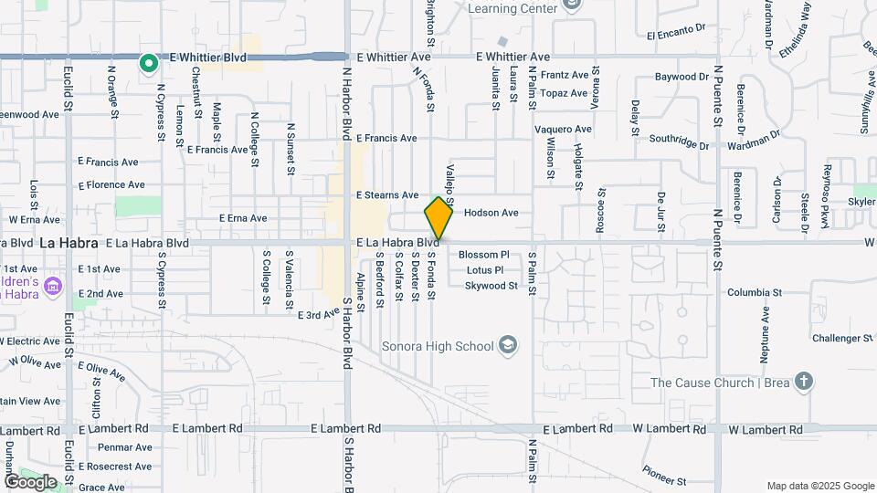 1600 E. La Habra Blvd Map and Location Details