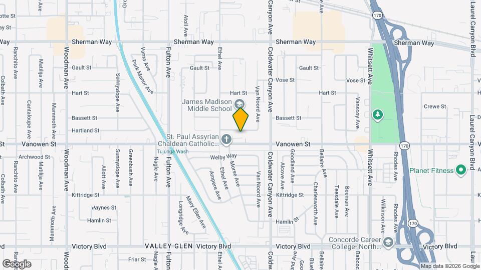 13010 Hartland St Mapa y Detalles de la Ubicación