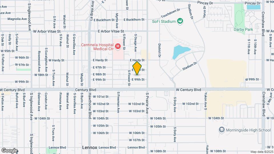 629 E 99th St Map and Location Details