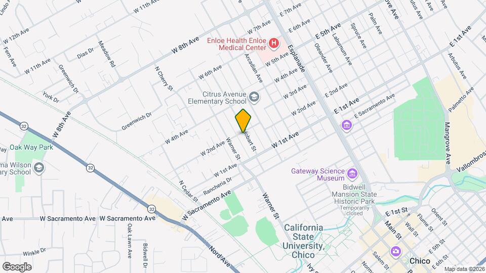 1187 Hobart St Map and Location Details