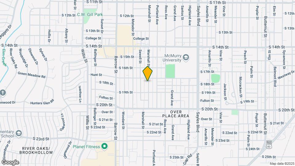 1726 Marshall St Map and Location Details