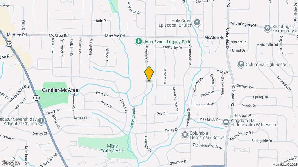 2168 Glendale Dr Map and Location Details