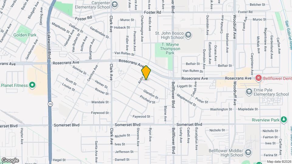 9621 Cloverwood St Map and Location Details
