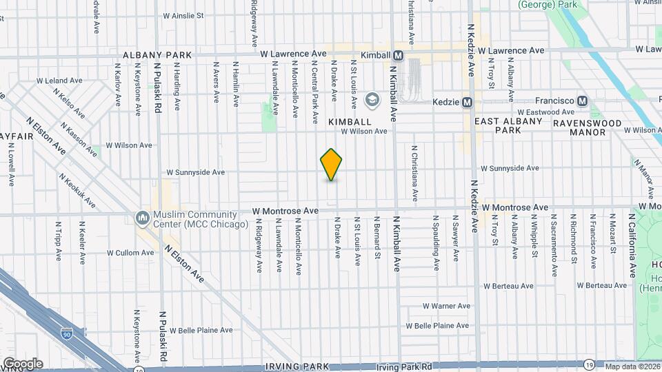 4434 N Drake Ave, Unit 1 Map and Location Details