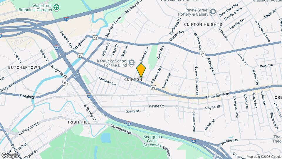 1921 Frankfort Ave Map and Location Details