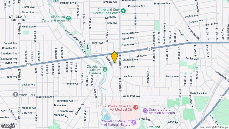 1351 East Blvd Mapa y Detalles de la Ubicación