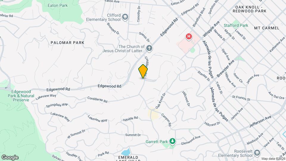 1620 Cordilleras Rd Map and Location Details