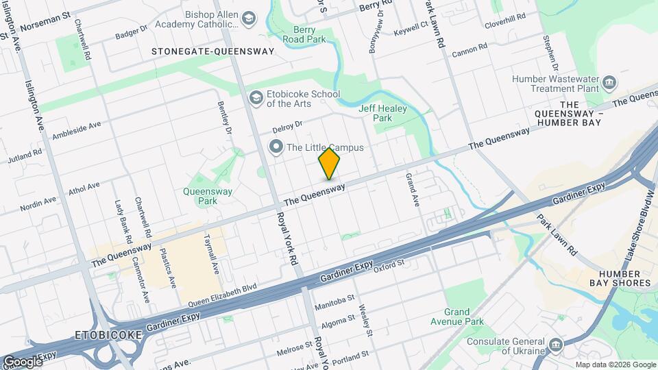 686 The Queensway Map and Location Details