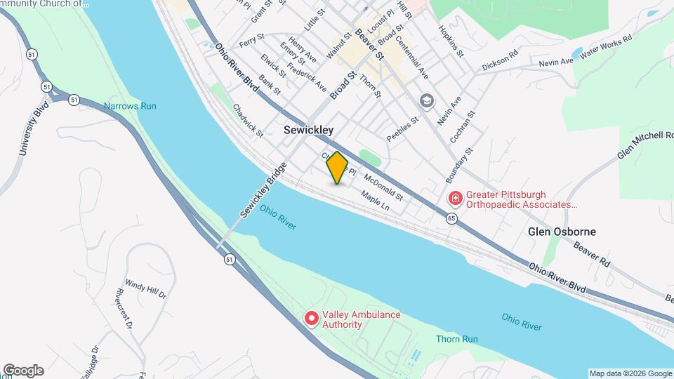 658 Maple Ln, Unit #1 Map and Location Details