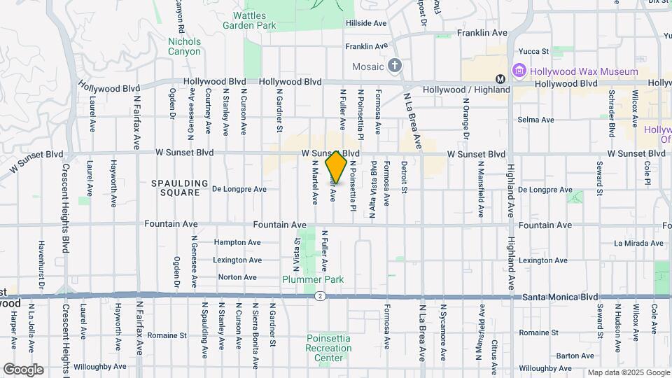 1400 N Fuller Ave-Unit -10 Map and Location Details