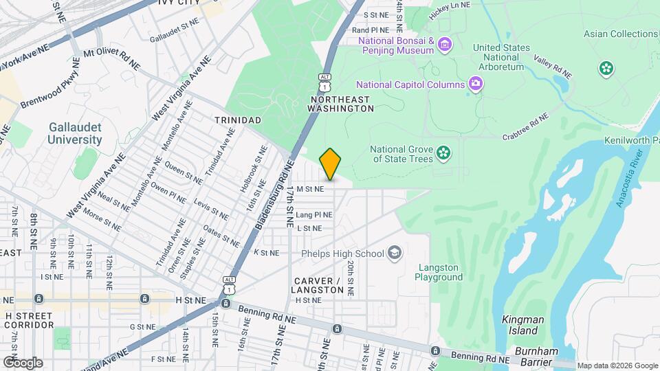 1842 M St NE Map and Location Details